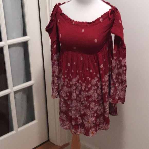 SALE New Ecote Elora Off the Shoulder Smocked Dress L - Picture 6 of 12